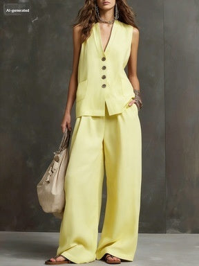Seasonal Laid-back Linen Suit (see size chart under more details)
