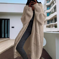 Autumn And Winter Long Sweater Women's Loose All-matching Base Long-sleeved Knitted Cardigan