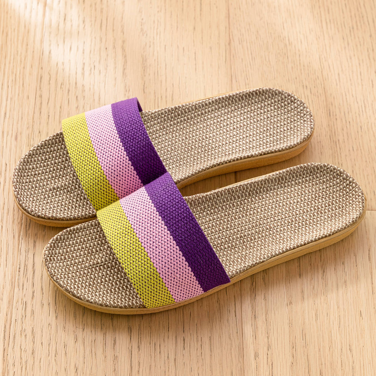Breathable Linen Slippers - Deodorizing Sweat-Absorbing Indoor Outdoor Slides