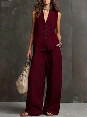 Seasonal Laid-back Linen Suit (see size chart under more details)