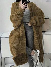 Autumn And Winter Long Sweater Women's Loose All-matching Base Long-sleeved Knitted Cardigan