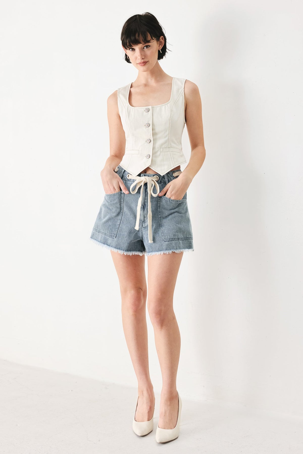 BEACH DAY DENIM SHORTS