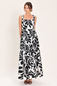 MONO BLOOM WOVEN MAXI DRESS
