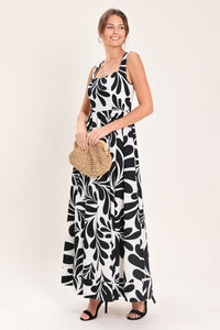 MONO BLOOM WOVEN MAXI DRESS
