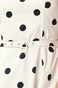 PURE POLKA WOVEN MIDI DRESS