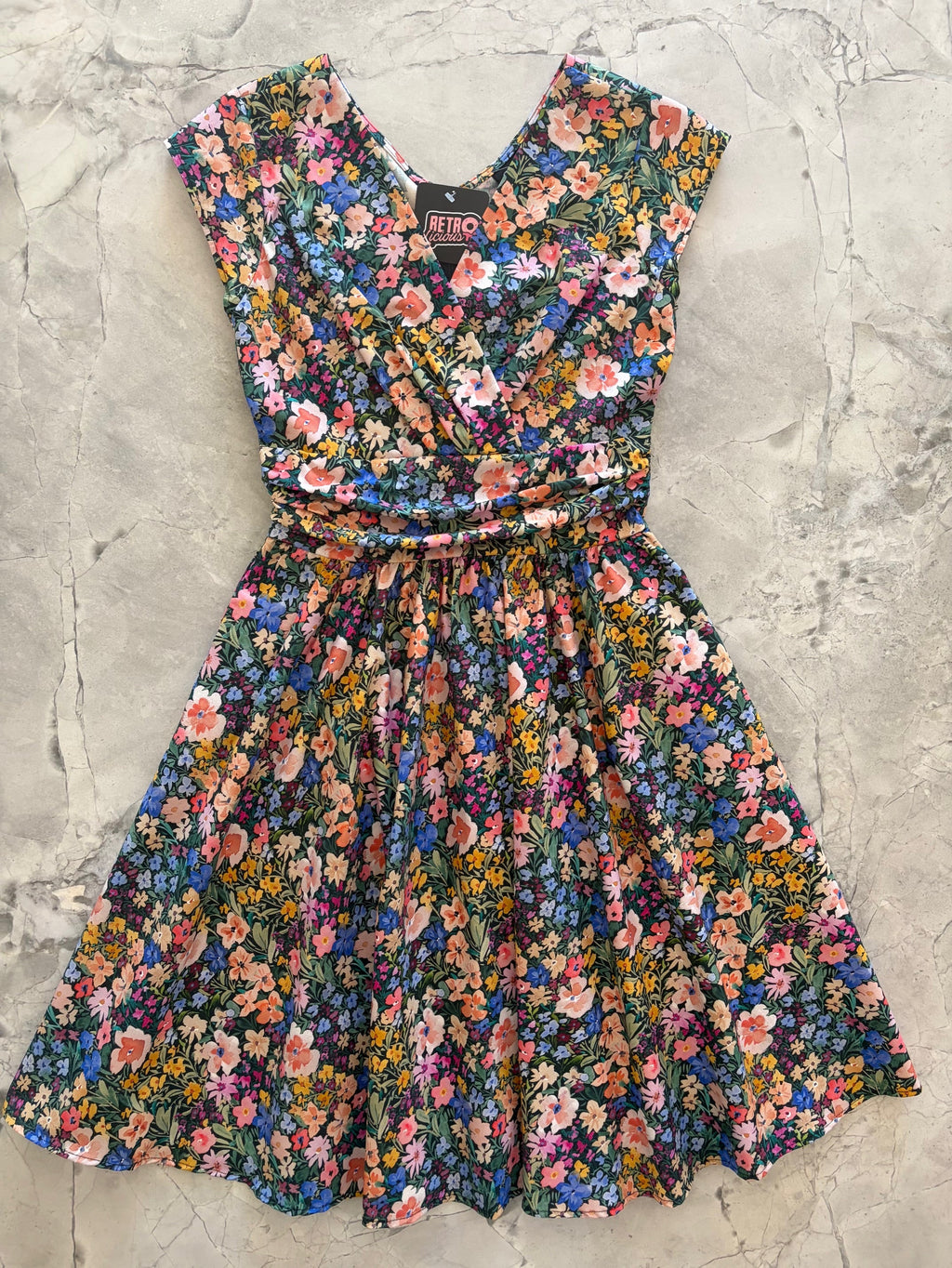 Painted Floral Greta Dress