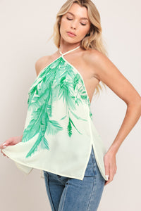 PALM SERENE WOVEN TOP