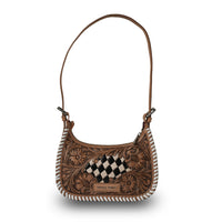 HANDTOOLED DANNIA MEDIUM PURSE CHECKERED EDITION