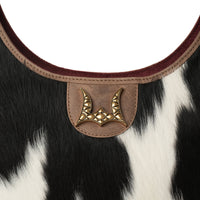 LW Medium Purse - Black & White Cowhide