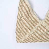 Fringe Cotton Rope Woven Bag – New Hollow-Out Straw Beach Tote, Ethnic Style Versatile Purse
