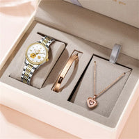 Women's Automatic Flower Skeleton Watch Jubilee Bracelet