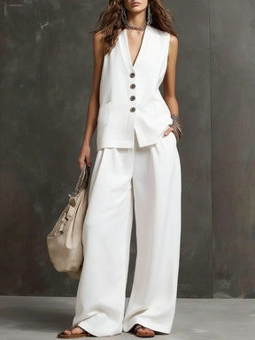 Seasonal Laid-back Linen Suit (see size chart under more details)