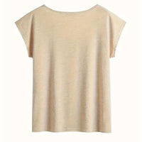 Short Sleeve T-Shirt Floral Heart Print Summer Casual Top