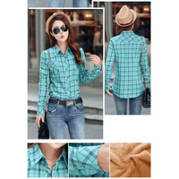 Luxury Winter Warm, Plus Velvet Thicken Plaid Shirt Style Coat Jacket For Women Clothes/Tops/Casual/Jacket/Outerwear For Female