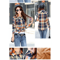 Luxury Winter Warm, Plus Velvet Thicken Plaid Shirt Style Coat Jacket For Women Clothes/Tops/Casual/Jacket/Outerwear For Female